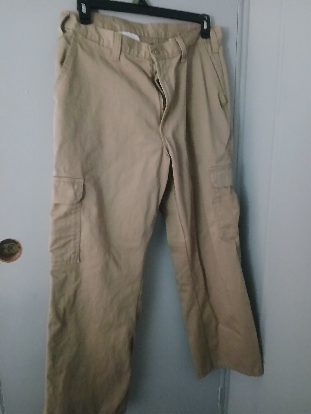 Men's Khaki Cargo Pants - Classic RELAXED FIT SZ 34W 30L